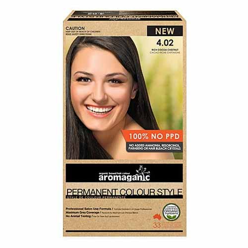 Aromaganic Permanent Hair Colour 4.02 Rich Cocoa CHestnut