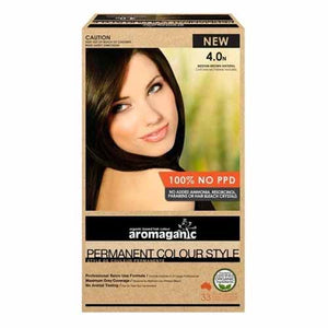Aromaganic Permanent Hair Colour 4.0N Medium Brown