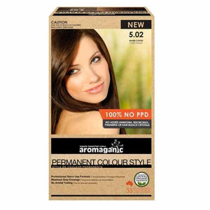 Aromaganic Permanent Hair Colour 5.02 Warm Coffee