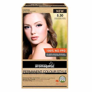 Aromaganic Permanent Hair Colour 5.30 Golden Brown