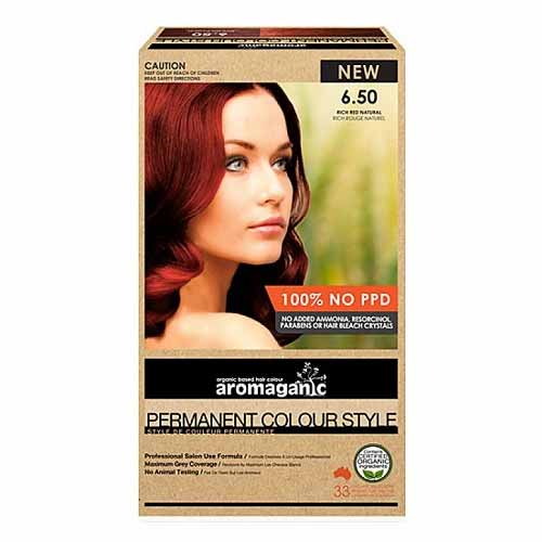 Aromaganic Permanent Hair Colour 6.50 Rich Red