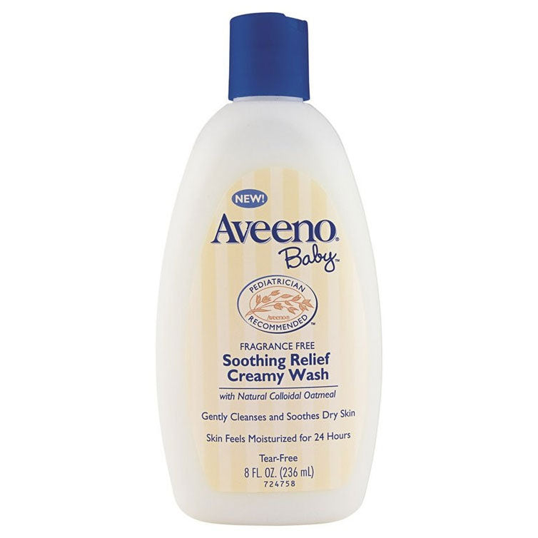 Aveeno Baby Soothing Relief Fragrance Free Creamy Wash 236mL