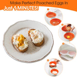 BPA Free Microwave Double Cup Perfect Egg Poacher