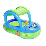 Car Shape Baby Inflatable Pool Swim Float Ring with Canopy Sunshade