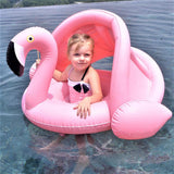 Baby Swimming Ring With Canopy Inflatable Float Sunshade