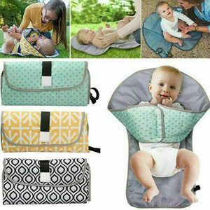 Baby Waterproof Diaper Nappy Changing Mat Organizer Bag