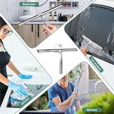 Stainless Steel Bathroom Window Car Shower Squeegees with Hook