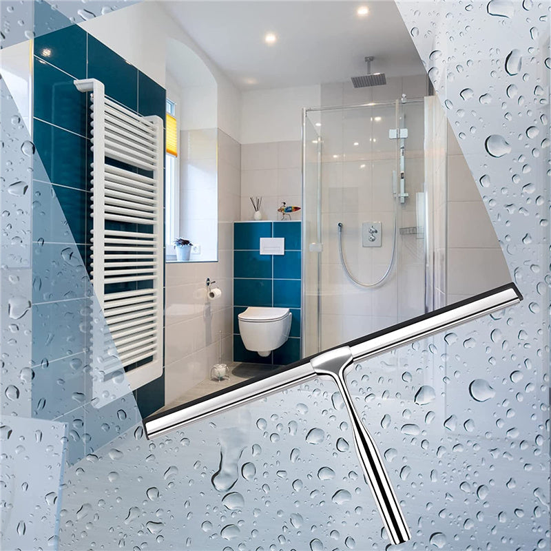Stainless Steel Bathroom Window Car Shower Squeegees with Hook