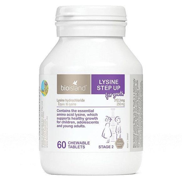Bio Island Lysine Step Up for Youth 60 Chewables