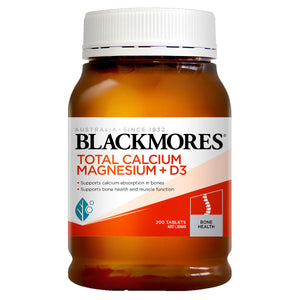 Blackmores Total Calcium Magnesium + D3 - 200 Tablets