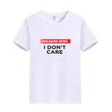 Unisex Funny T-Shirt Breaking News I Don't Care Graphic Novelty Summer Tee