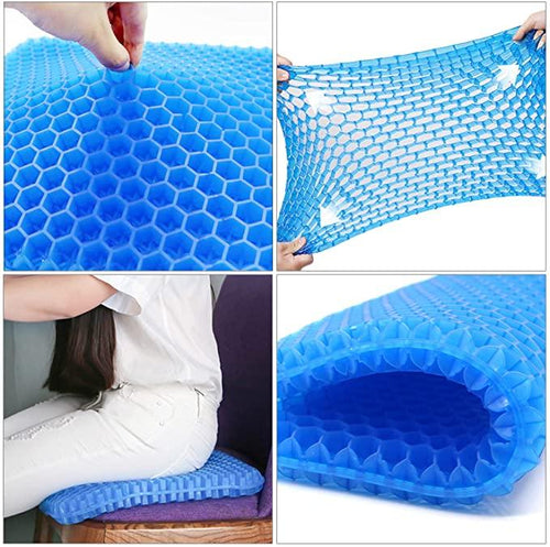 Gel Seat Cushion TPE Silicone Cooling Mat Honeycomb Thick Seat