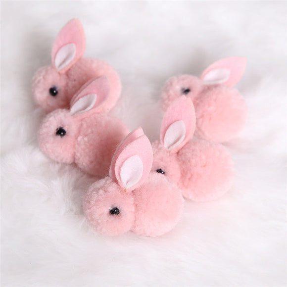20pcs 5.5cm Easter Decorative Bunny Doll Creative 3D Plush Rabbit DIY Accessories