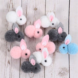 20pcs 5.5cm Easter Decorative Bunny Doll Creative 3D Plush Rabbit DIY Accessories