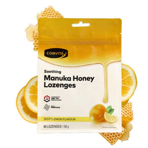 COMVITA Manuka Honey Lozenges Zesty Lemon Flavour 40s