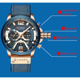 CURREN Casual Sport Men Watches Quartz Analog Calendar Leather Wristwatch