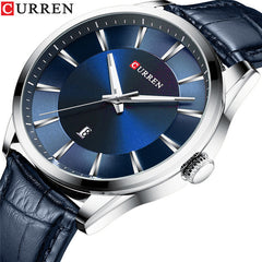 CURREN Leather Strap Classic Men Business Calendar Quartz Wrist Watches