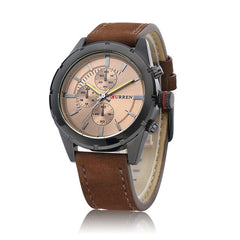 CURREN Leather Strap Sports Men Quartz Wrist Watches 8154