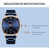 CURREN Stainless Steel Classic Men Business Quartz Wrist Watches