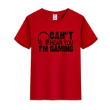 Unisex Funny Video Game T-Shirt Can''t Hear You I'm Gaming Graphic Novelty Summer Tee