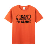 Unisex Funny Video Game T-Shirt Can''t Hear You I'm Gaming Graphic Novelty Summer Tee