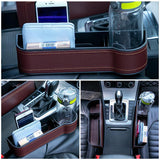 2 Packs PU Car Seat Gap Filler Crevice Storage Box