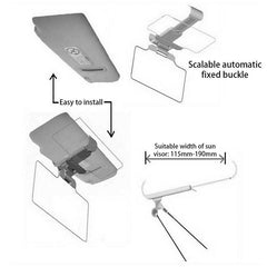Car Sun Visor Day Night Anti Glare Driving HD Vision Glasses Goggles Extender