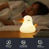 Cartoon Silicone Kiwi Bird Rechargeable Night Light Lamp Indoor Lighting Decor