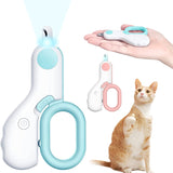 Dog Cat Pet Nail Clippers Claw Trimmers with LED Light Grooming Tool