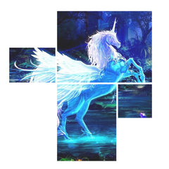 Charm Glitter Unicorn Star 925 Sterling Silver Gold Chain Bracelet