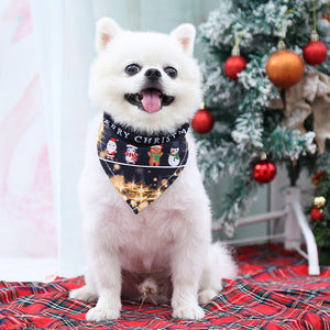 Christmas Dog Neckerchief Bandana Pet Dog Scarf Christmas Presents Xmas Gift