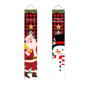 Christmas Hanging Flag Door Porch Banner Christmas Decor