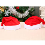 5pcs Christmas Santa Claus Hat Unisex Short Plush Xmas Cap