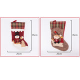 Large 18inch Christmas Stocking Candy Bag Hanging Stockings Xmas Tree Decor