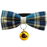 Classic Plaid Bow Tie Collar with Personalized ID Tags for Kitty Puppy Small Cat Dog