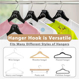 18 PCs Clothes Wooden Velvet Hanger Connector Hooks