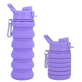 Silicone Collapsible Sports Water Travel Bottles 500ml