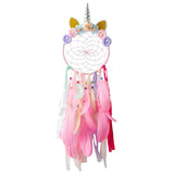 Colorful Feather Unicorn Dream Catchers Handmade LED Night Light
