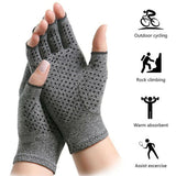 Compression Fingerless Textured Grips Gloves Arthritic Joint Pain Relief