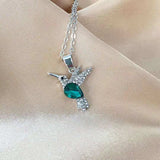 Crystal Hummingbird Necklaces Rhinestone Girls Clavicle Chain Choker