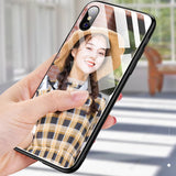 Customized Tempered Glass Phone Case Personalized Photo For iPhone