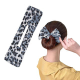 DIY Leopard Printed Deft Hair Bun Maker Headband Hair Styling Tools