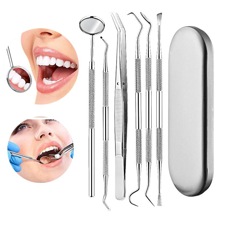 6pcs/set Dental Hygiene Examinations Kits Teeth Cleaning Tools