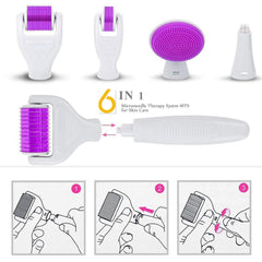 6 in 1 Micro Needle Anti Ageing Acne Wrinkle Massager Skin Care