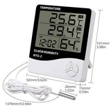 LCD Electronic Digital Temperature Humidity Thermometer Hygrometer Weather Station Clock