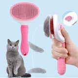 Dog Cat Grooming Brush Pet Hair Remover Self-Cleaning Pet Comb