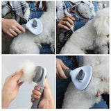 Dog Cat Grooming Brush Pet Hair Remover Self-Cleaning Pet Comb