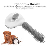 Dog Cat Grooming Brush Pet Hair Remover Self-Cleaning Pet Comb