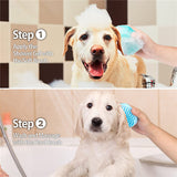 Silicone Rubber Dog Cat Grooming Bath Brush Massage Hair Fur Cleaning Brush Comb