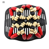 Double Slide Wooden Beads Hair Styling Comb Clip Hair Accessory